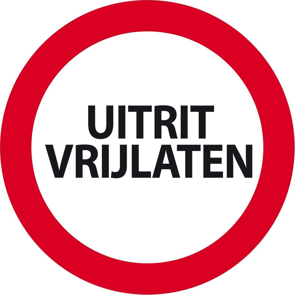 Carpoint bord uitrit vrijlaten ø 24 cm – kunststof – opvallend rood wit zwart – eenvoudige montage