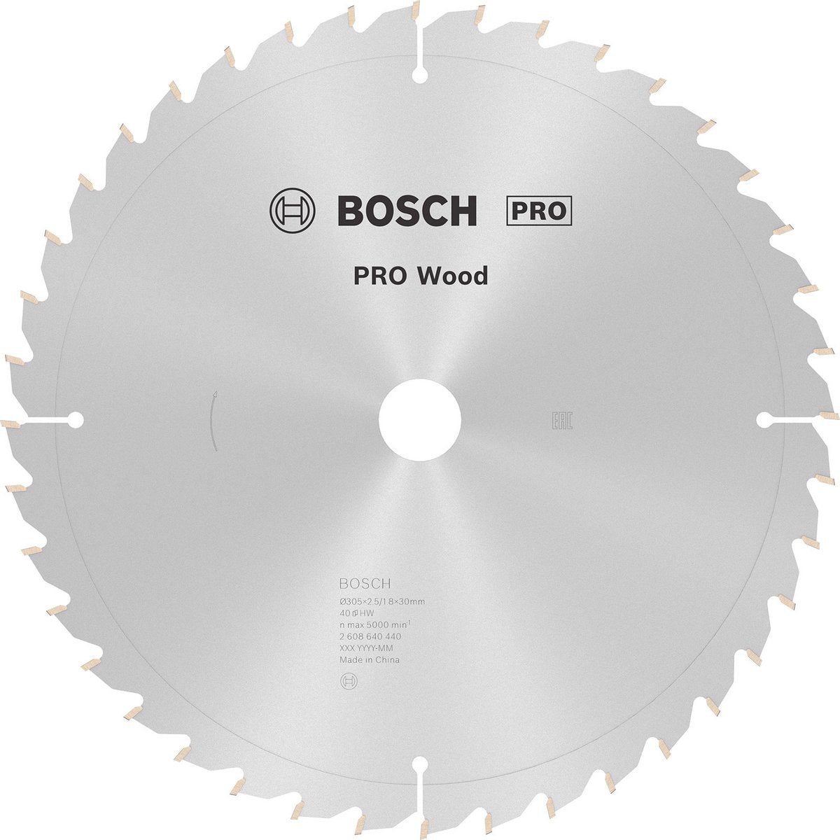 Bosch pro wood cirkelzaagblad, 305 x 2,5 x 30 mmpro wood cirkelzaagblad, 305 x 2,5 x 30 mm