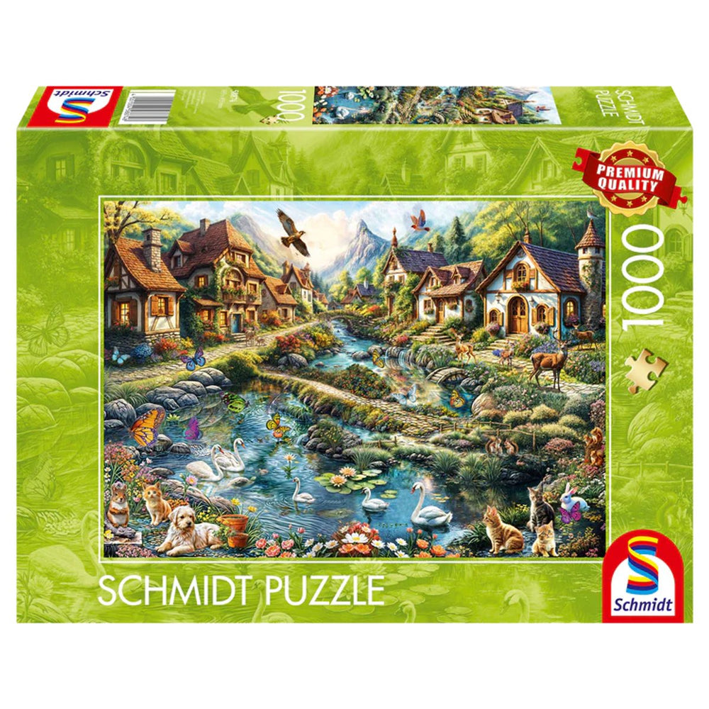 Schmidt - legpuzzel - dorpje aan de rand van het bos - 1000 stukjes - volwassenen - vanaf 12 jaar