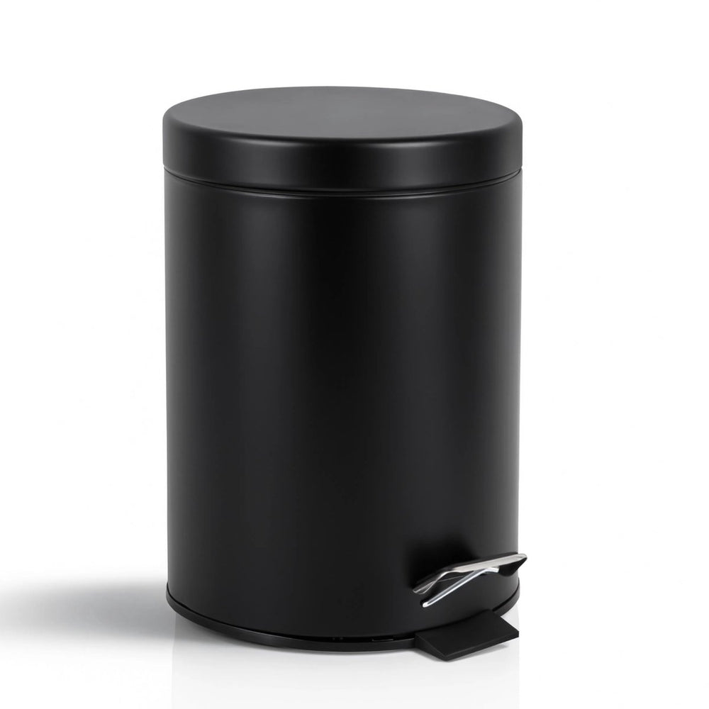 Hush. living hush living - prullenbak 5l metaal- met softclose deksel - pedaalemmer - uitneembare binnenemmer - compact en ruim - badkamer toilet - zwart