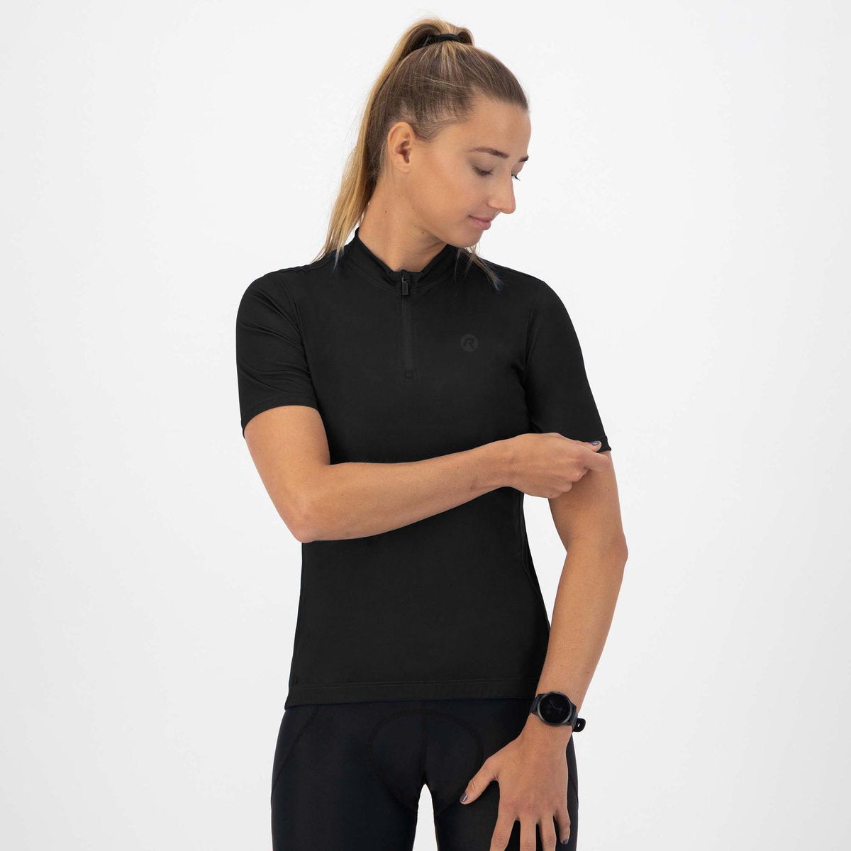 Rogelli core dames fietsshirt - korte mouw - zwart