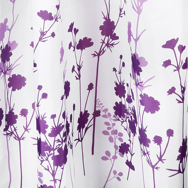 Differnz douchegordijn folia – 180 x 200 cm – verzwaard – 100% polyester – wit violet