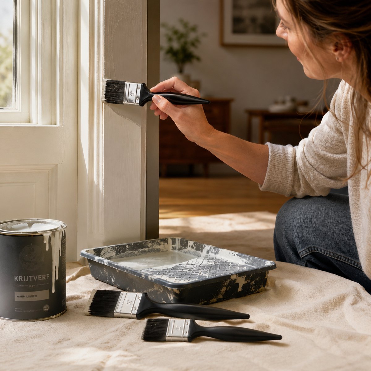 Kinzo kwasten set – 3 stuks – verfkwasten 25, 38 en 50 mm – voor schilderklussen in en om huis