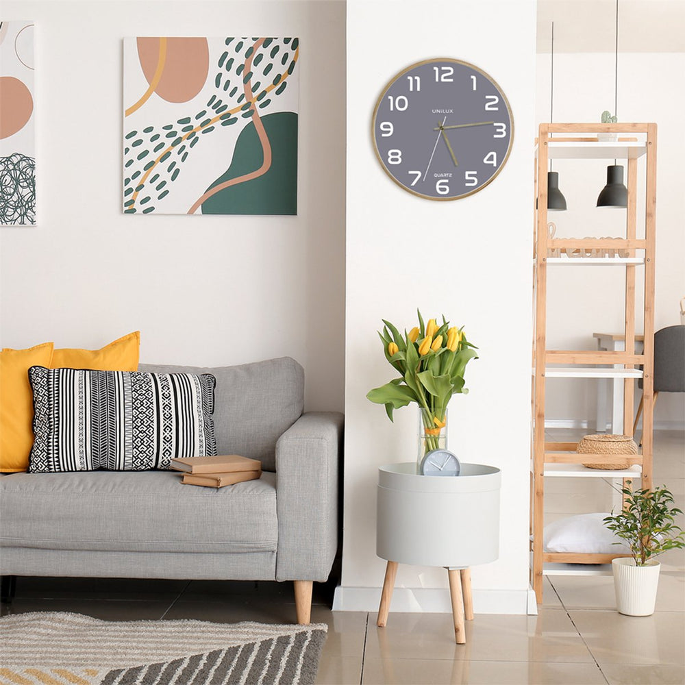 Unilux baltic klok hout roze