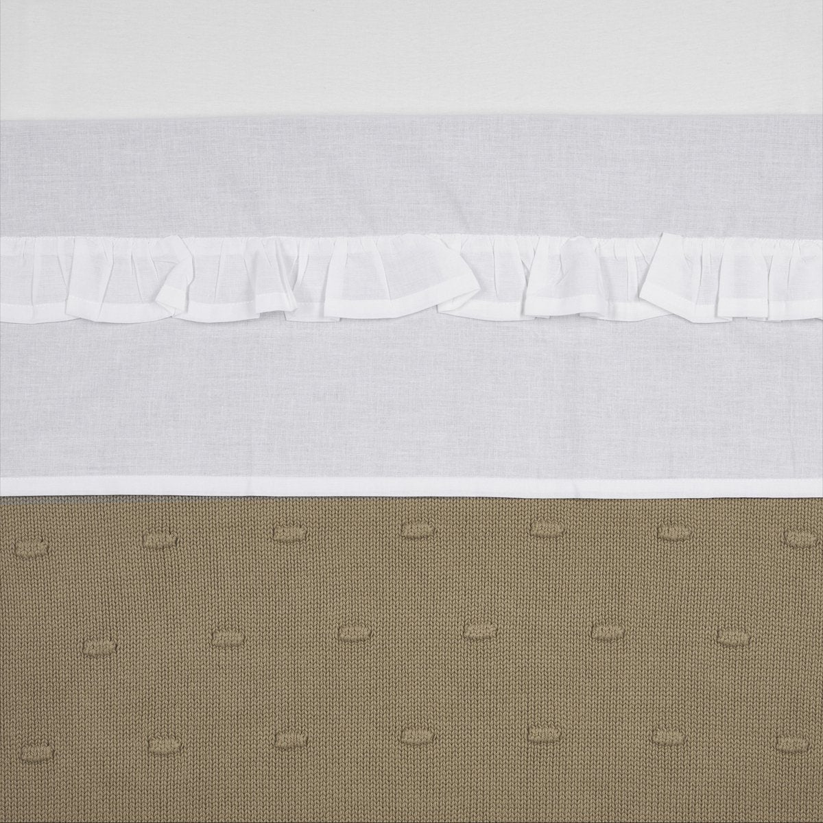 Meyco baby ruffle wieglaken - white - 75x100cm - 0.3 tog