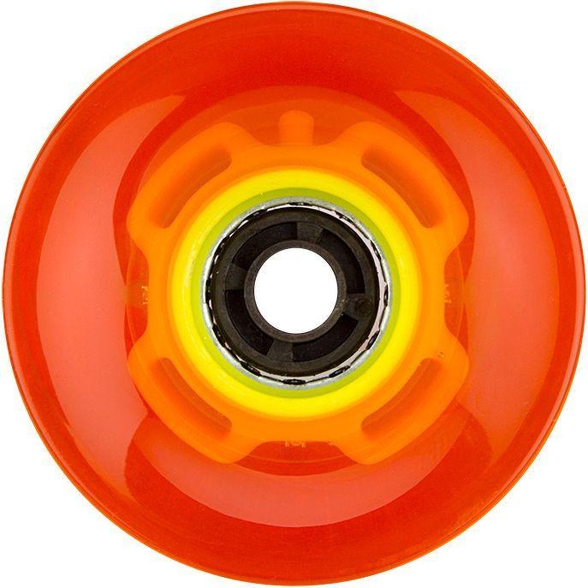 Nijdam led wielen voor flip grip board - 60 x 45 mm - fluororanje fluorgeel
