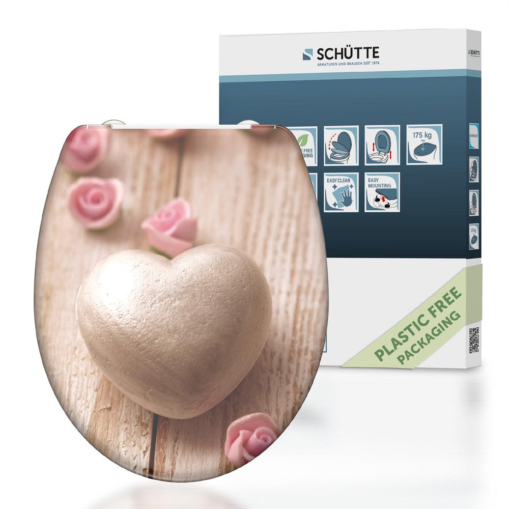 Schütte toiletbril met softclose romantische duroplast met print