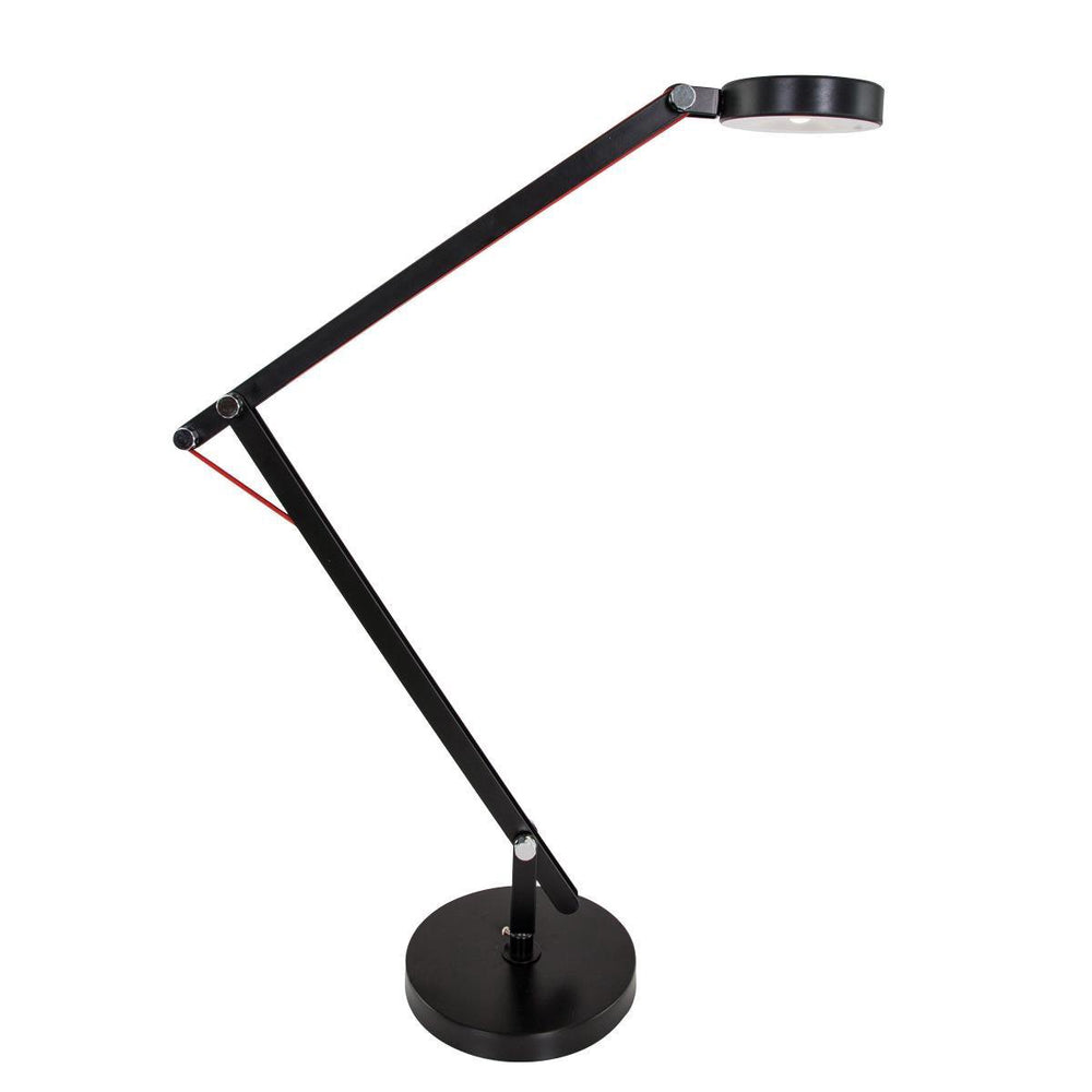 Trio amsterdam - tafellamp - bureaulamp - zwart - incl. 1x smd 5w - 500lm - 3000k - voet, klem en wandmontage