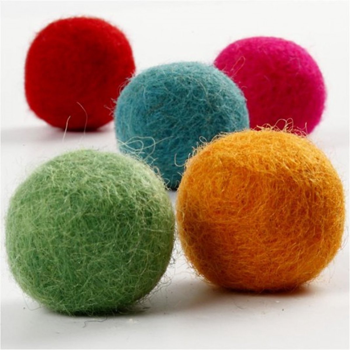 Creativ company cc felt balls, dia. 20 mm, bold colours, 64 pc 1 pack