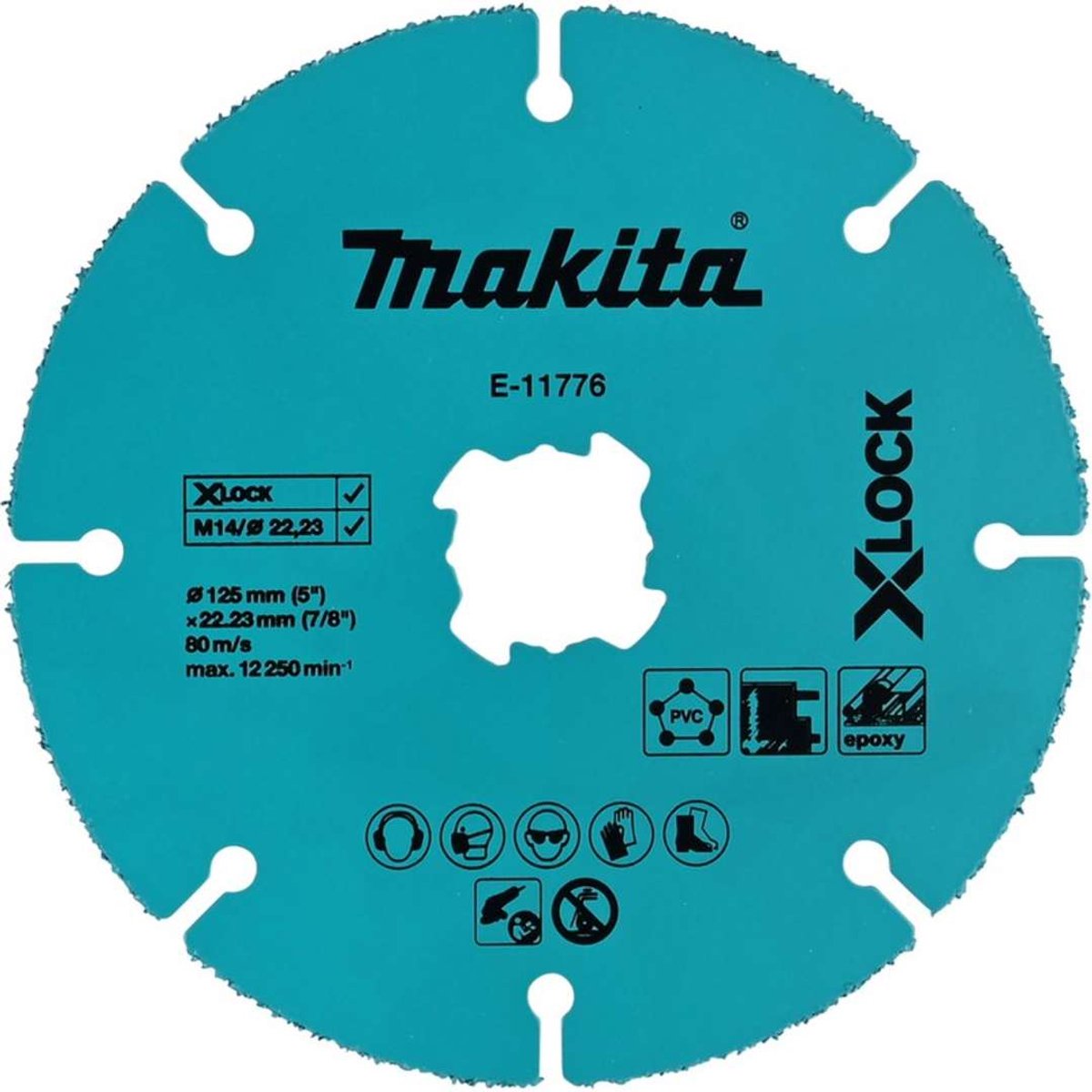 Makita trennscheibe 125mm uni.x-lock e-11776 doorslijpschijf recht 125 mm 1 stuk(s) gipskarton, pvc, vezelcement, kunst