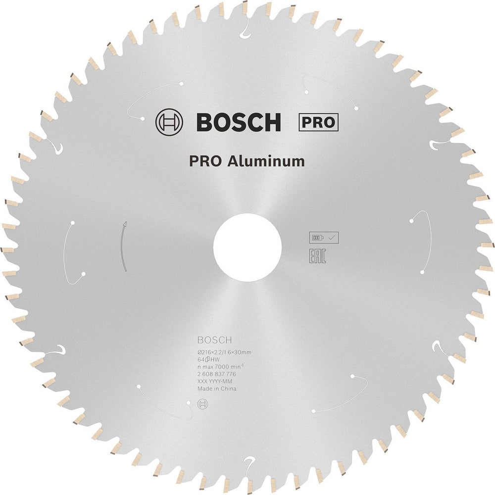 Bosch professional carbide cirkelzaagblad 216 x 30 x 2,2 mm (64 tanden) - aluminium