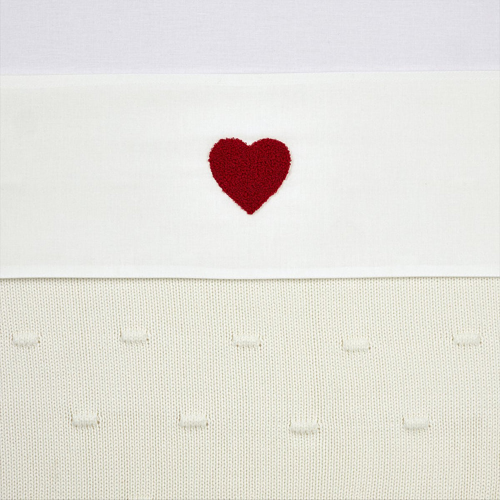 Meyco baby sweet heart ledikant laken - red - 100x150cm - 0.3 tog