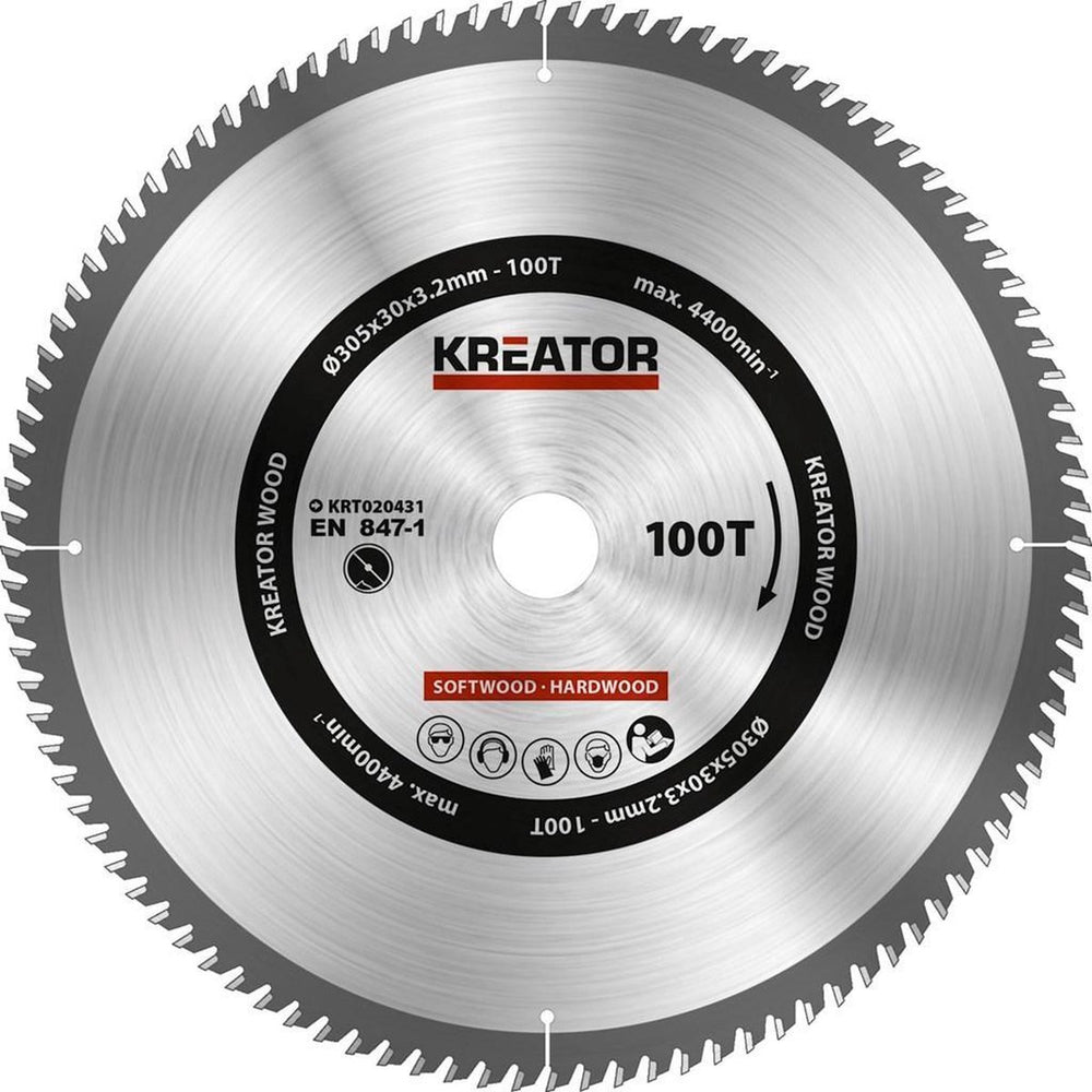 Kreator krt020431 zaagblad hout - 305mm100t