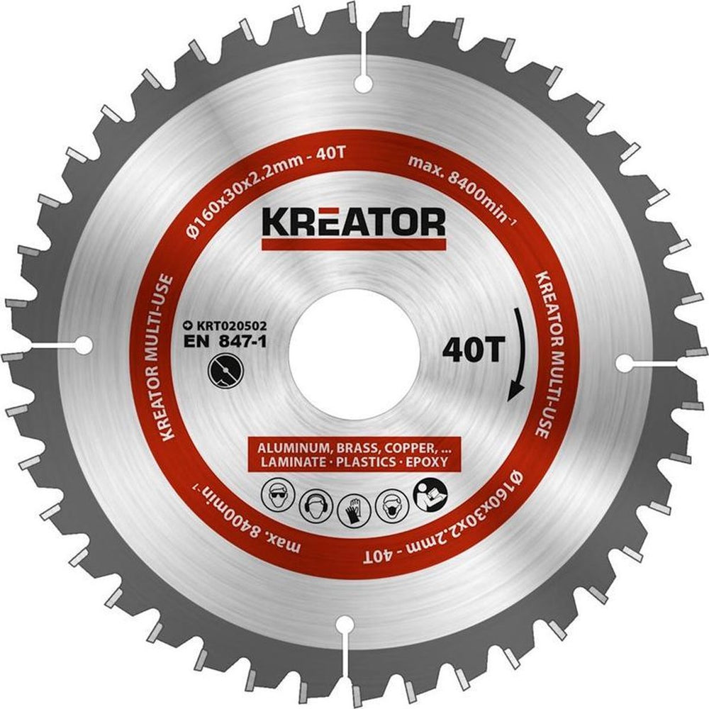 Kreator krt020502 universeel zaagblad 160 mm - 40t