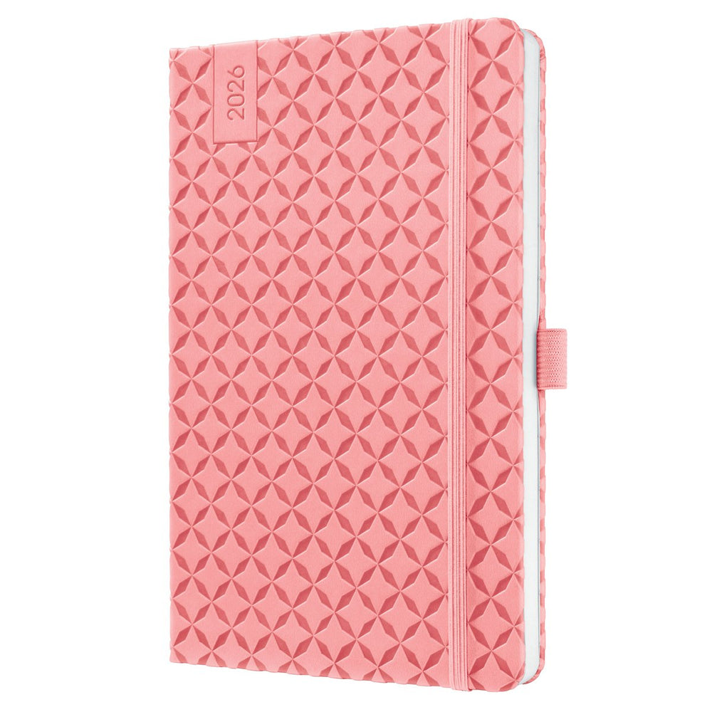 Sigel weekagenda flair 2026 - formaat a5 - rose pink - hardcover - si-j6111