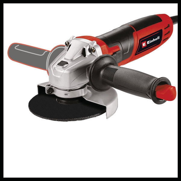 Einhell haakse slijper tc-ag 125 850 kit -850 w - onbelast toerental: 12.000 t min - ø125 mm - incl. transport- opbergtas 45 22, 3x ø125 mm slijpschijf, 1x lamellenschijf, 1x slijpschijfbeschermkap
