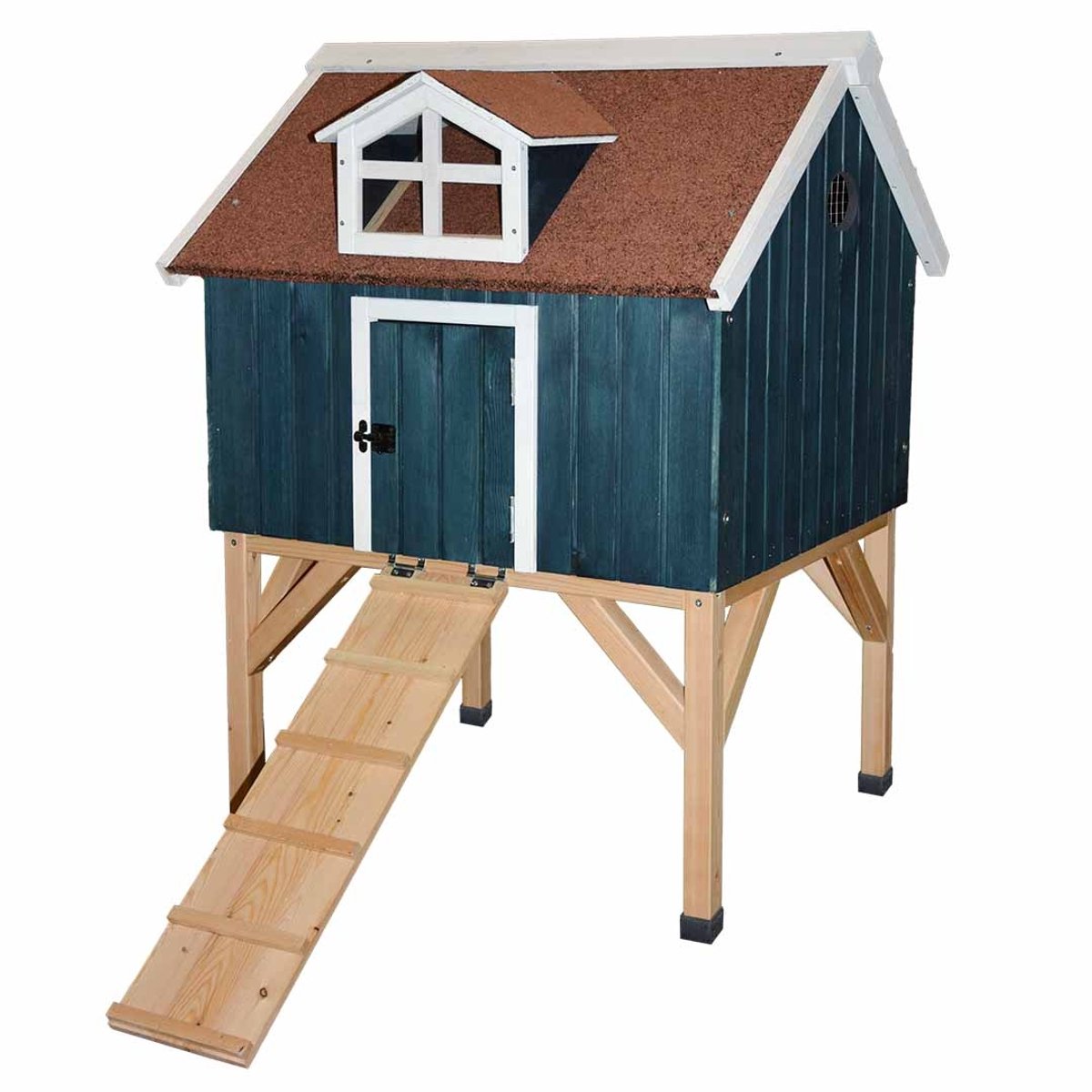 Duvo woodland design kippenhok norwegian house 78x76x102,5cm meerkleurig