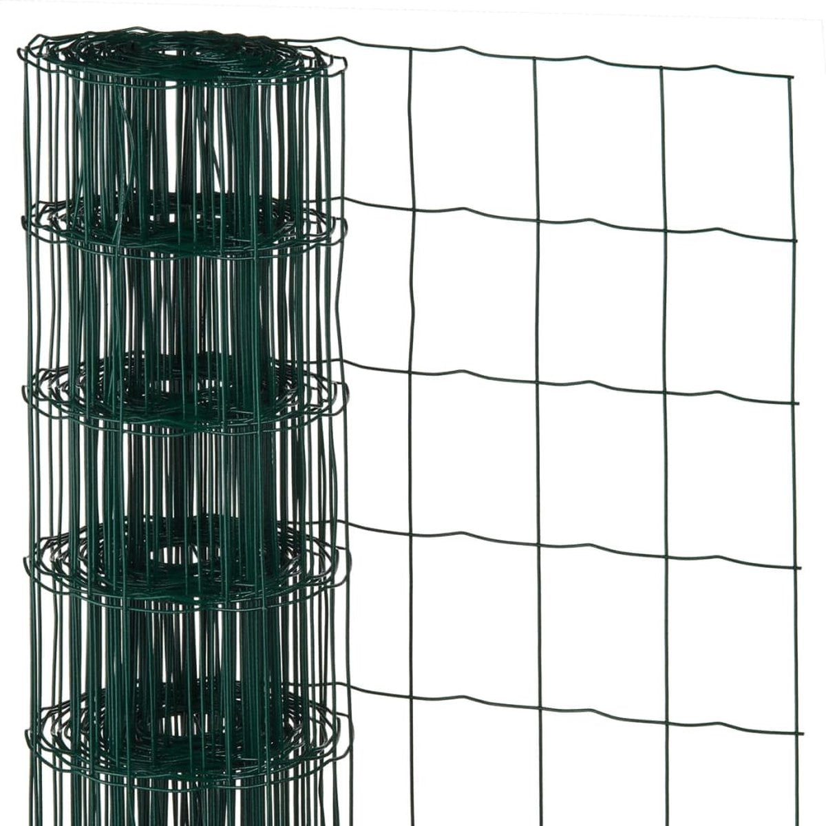 Nature - verzinkt staal gaas - 0,8 x 10m - groen - 100 x 75mm mazen