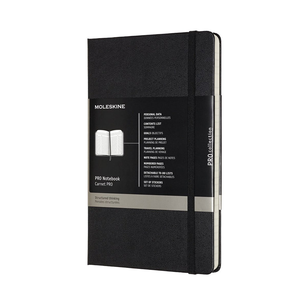 Moleskine professional notitieboek - large - hardcover - zwart