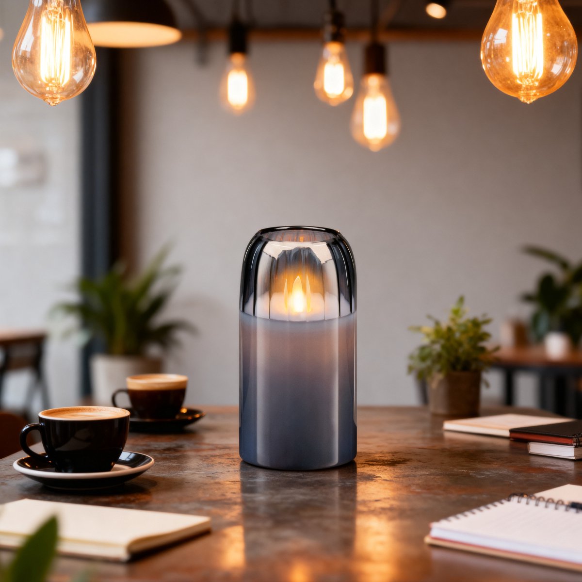 Arti casa led kaars ⌀7,5x15 grijs bewege