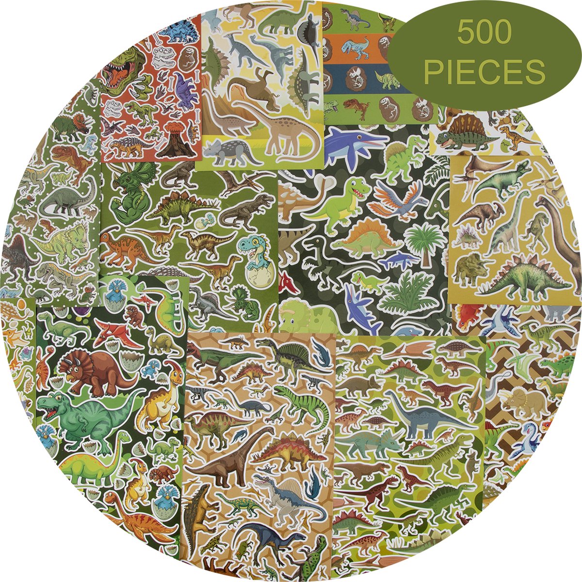 Grafix mega stickerset dinosaurus, 500st.