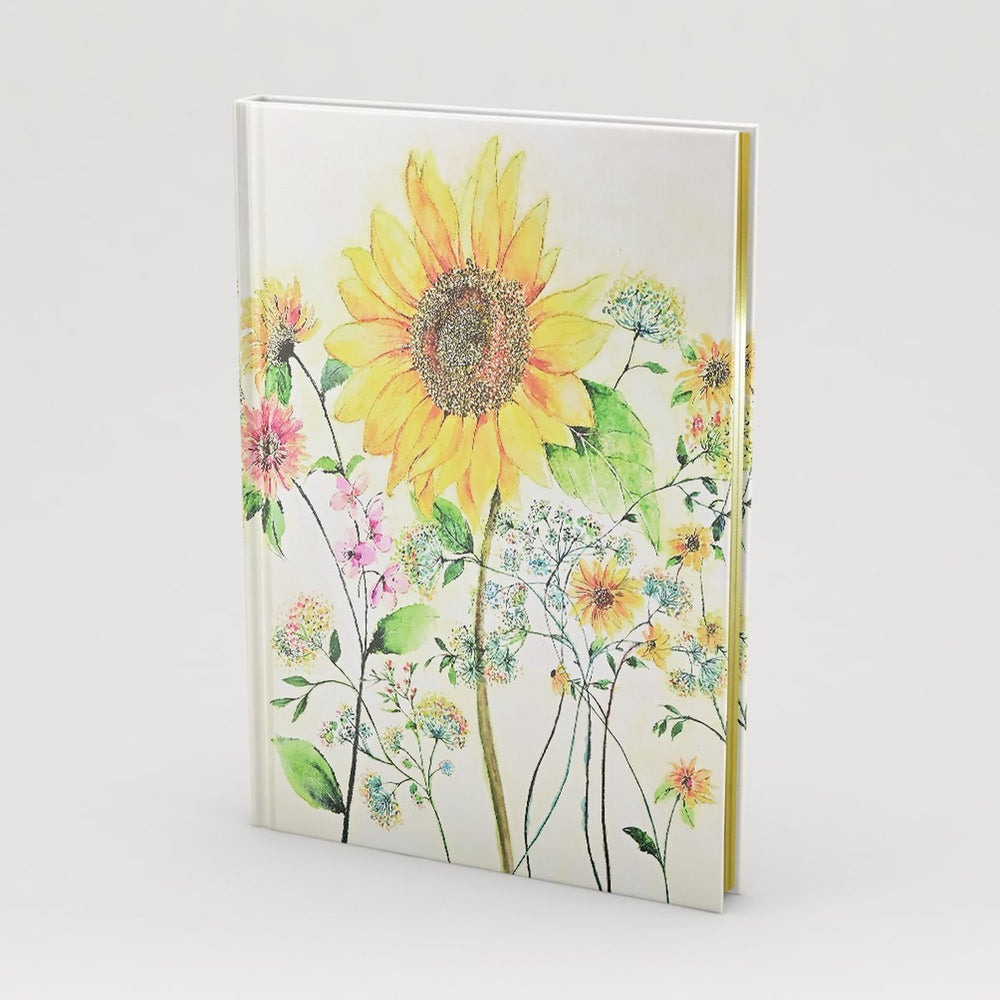 Peter pauper bookbound notitieboek watercolor sunflower