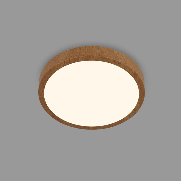 Briloner - led plafondlamp - plafonniére met houtlook - 3.000k warm wit licht - 24w - ø38cm