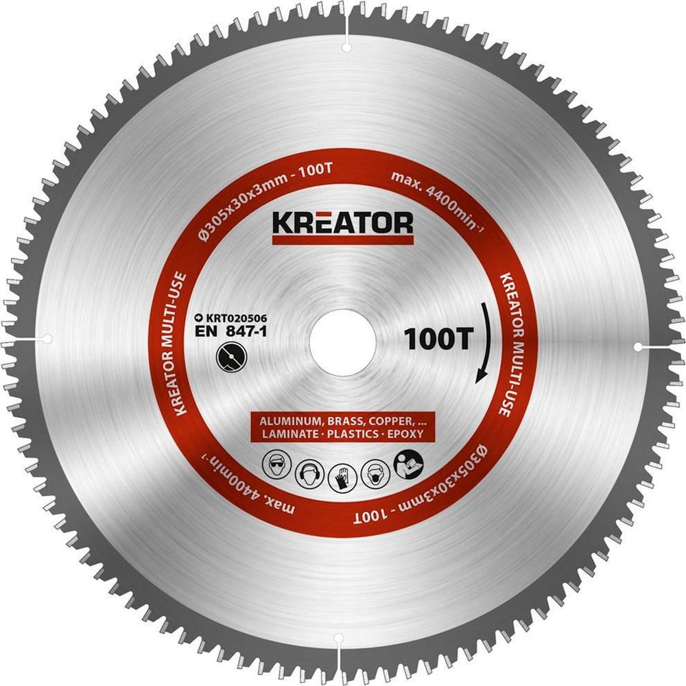 Kreator krt020506 zaagblad hout - 305mm100t