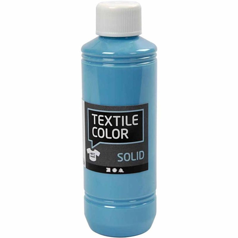 Creativ company textielkleur dekkende textielverf - turquoise blauw, 250ml