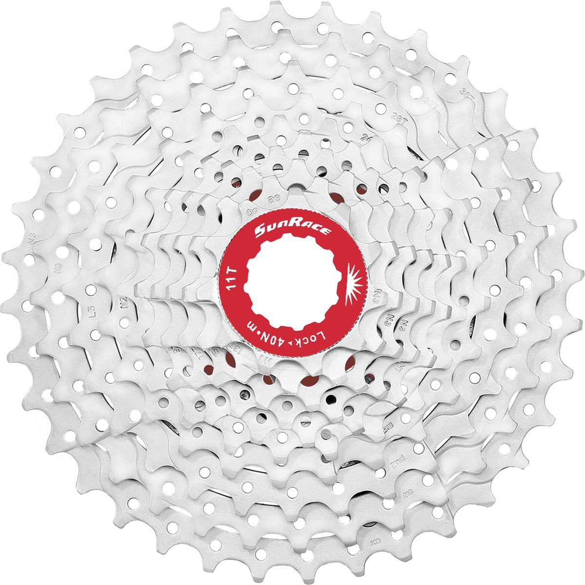 SunRace 10-speed cassette 11-36t. zilver csmx0