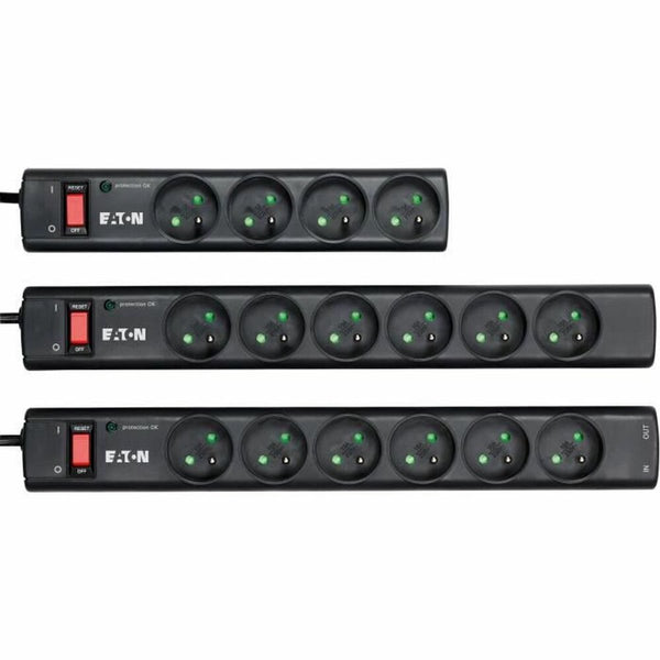 Eaton steckdosenleiste uberspannungsschutz - protection strip 6 fr - ps6f - 6 franzosische steckdosen - schwarz
