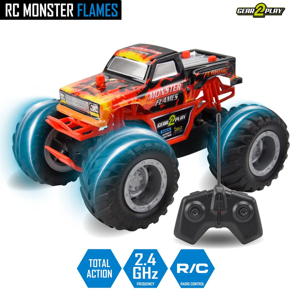 Gear2play rc bestuurbare auto monster vlammen