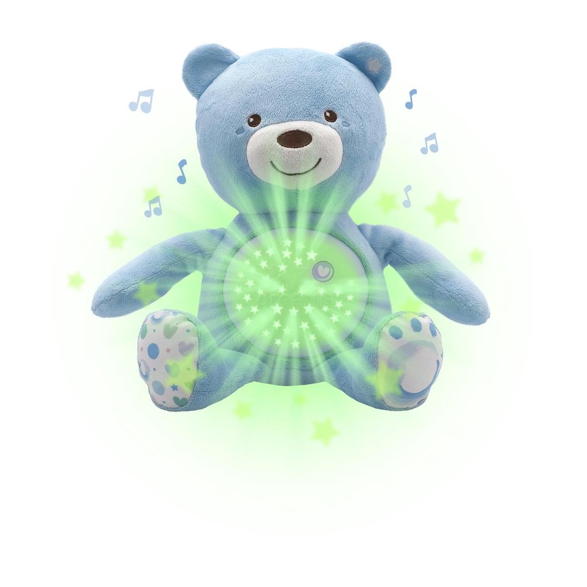 Chicco knuffel projector baby bear first dreams - blauw