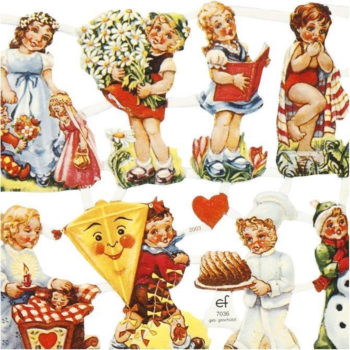 Creatief bedrijf vintage plaatjes nostalgische kinderen, 2 uitgesloten