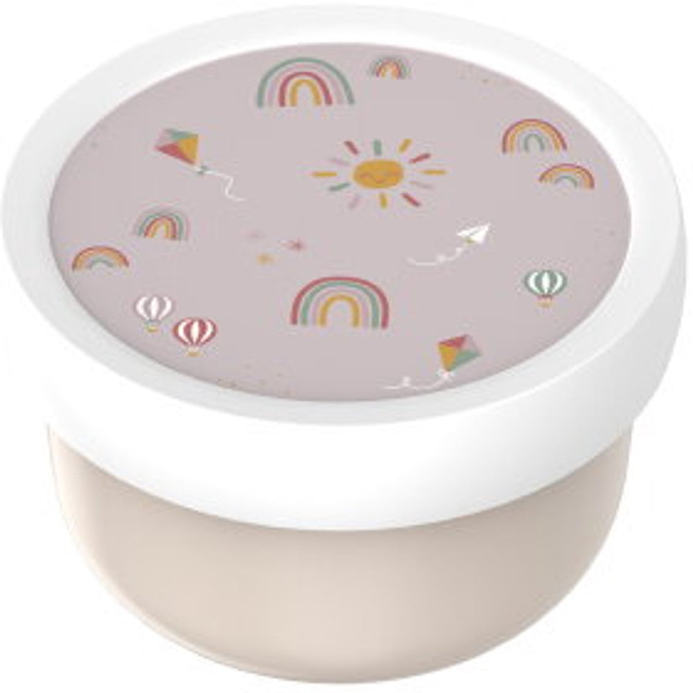 Mepal fruitbox campus - 300 ml - inclusief fruitvorkje - sluit goed af - snackdoosje - sunshine rainbow