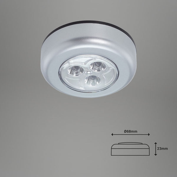 B.k.licht briloner - set van 5 kastverlichting - onderbouwlampen - op batterijen - zelfklevend - nachtlampje - kastlampen - ø6.8cm