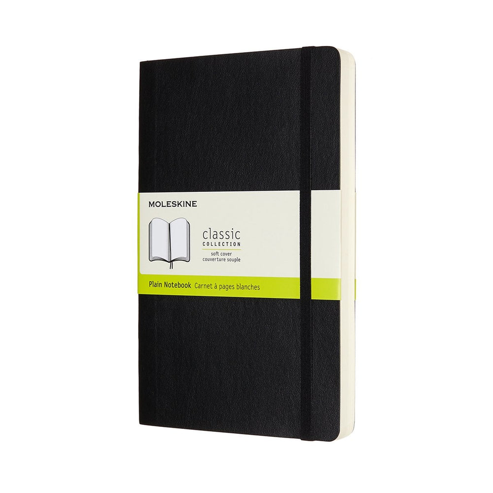 Moleskine classic notitieboek - expanded - large - softcover - blanco - zwart