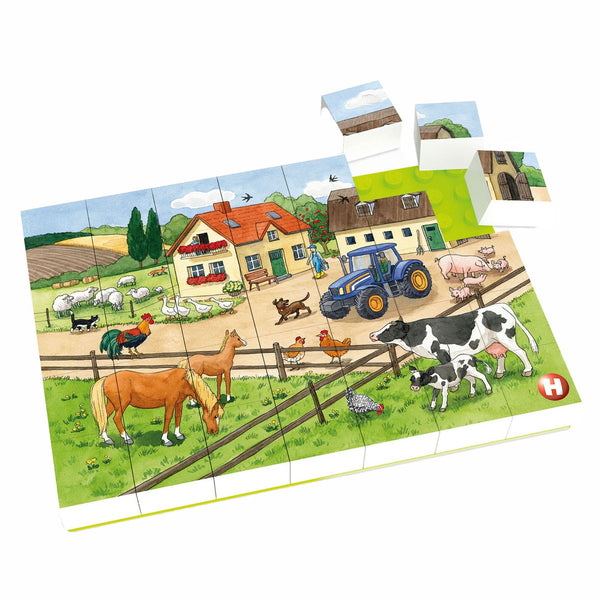 Hubelino Block Puzzle - Life on the Farm - 35 pcs.