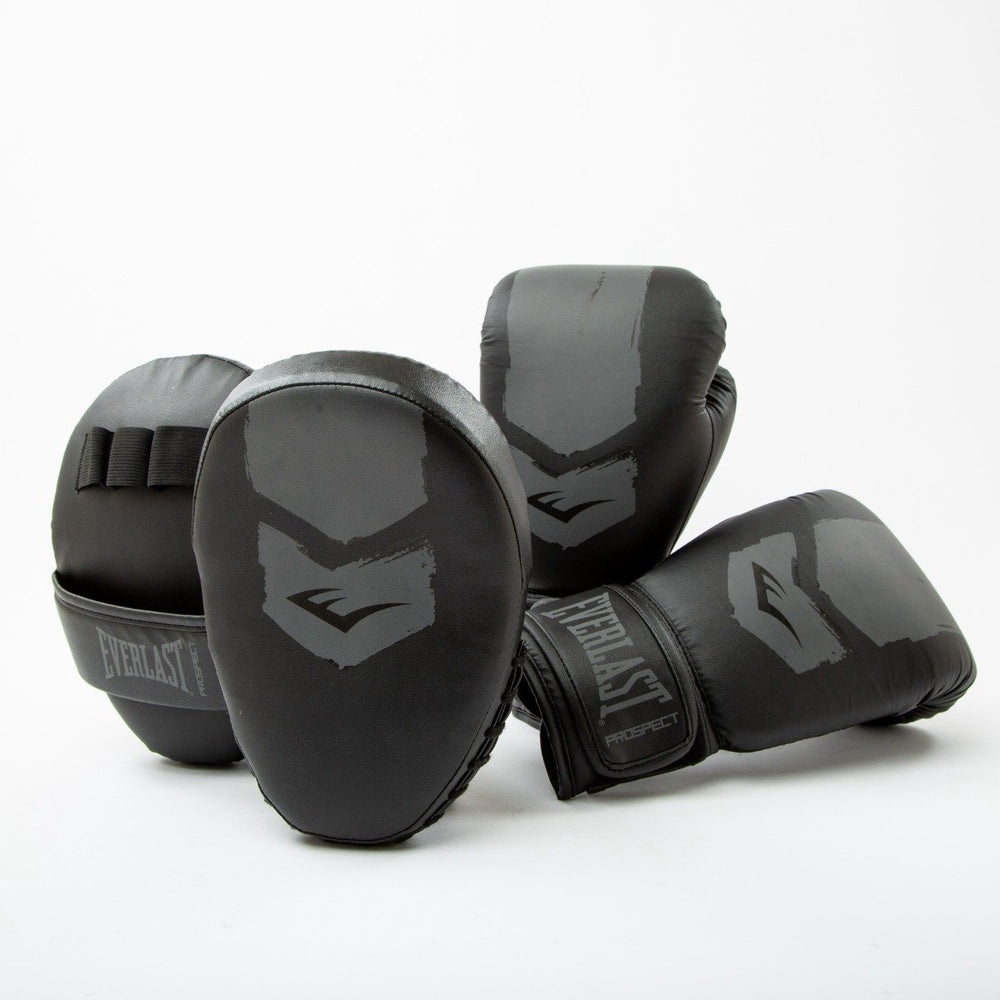 Everlast prospect 2 mitt kit, black grey