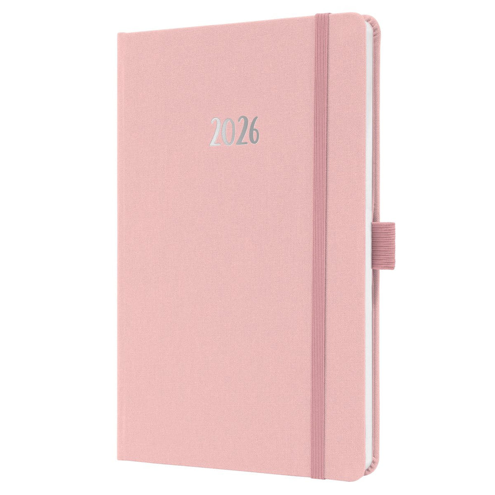 Sigel weekagenda feel 2026 - formaat a5 - soft rose - hardcover - si-j6405