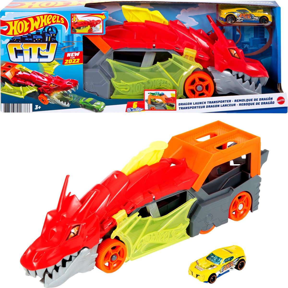 Hot wheels draken transporter zet launcher + auto gtk42