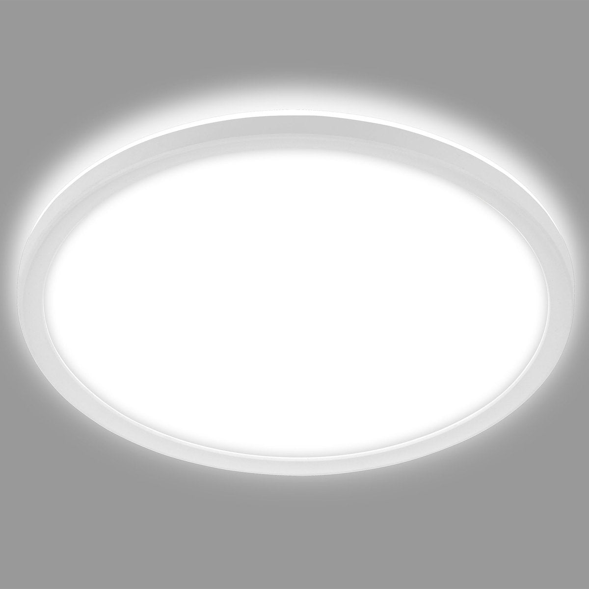 Briloner - led badkamerverlichting - plafondlamp met achtergrondverlichting - plafonniére badkamer - ip44 - ø42 cm - wit
