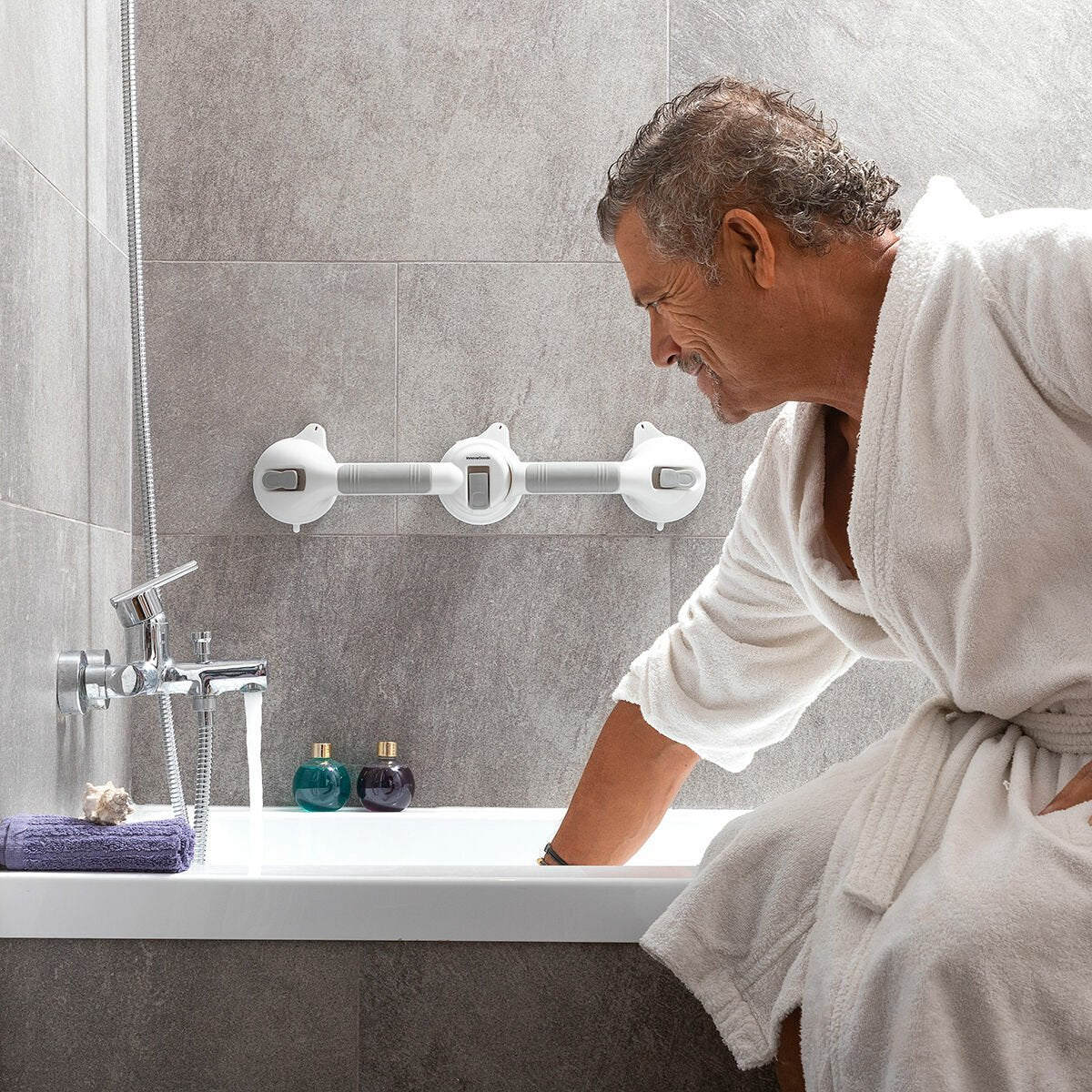 Innovagoods double angular safety bathroom grab rail grabbath