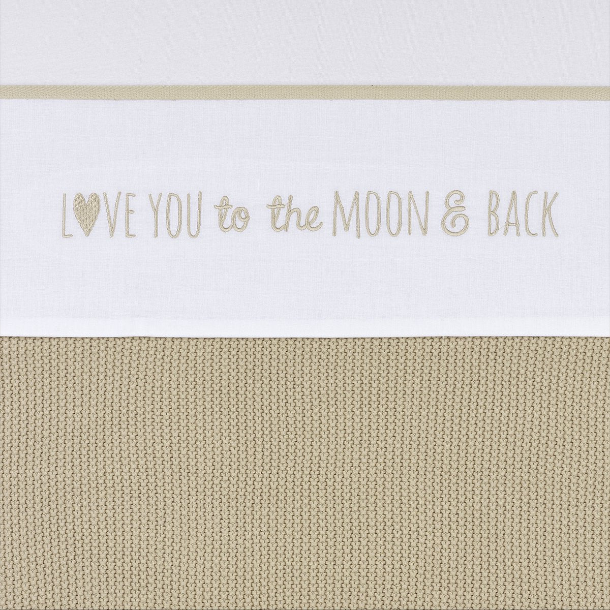 Meyco baby love you to the moon back wieglaken - sand - 75x100cm - 0.3 tog