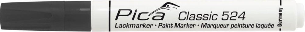 Pica 524 46 classic industrie verf lak marker - zwart - 2-4 mm rond