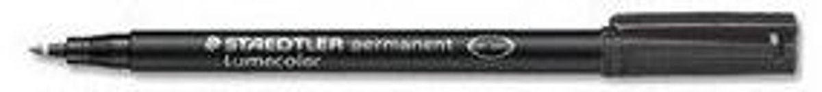 Staedtler viltstift lumocolor 317 permanent m zwart - 10 stuks