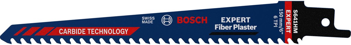 Bosch accessories 2608900407 expert 'fiber plaster' s 641 hm reciprozaagblad, 1 stuk zaagbladlengte 150 mm 1 stuk(s)