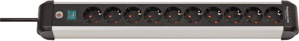 Brennenstuhl premium-alu-line stekkerdoos met schakelaar 10-voudig 3m h05vv-f 3g1,5