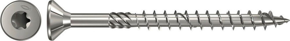 Fischer spaanplaatschroef 5x60mm - platkop - rvs a4 - deeldraad - t20 - 40566 (per 200 stuks)