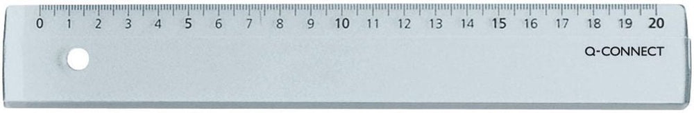 Q-connect meetlat | plastic | in etui | 20 cm